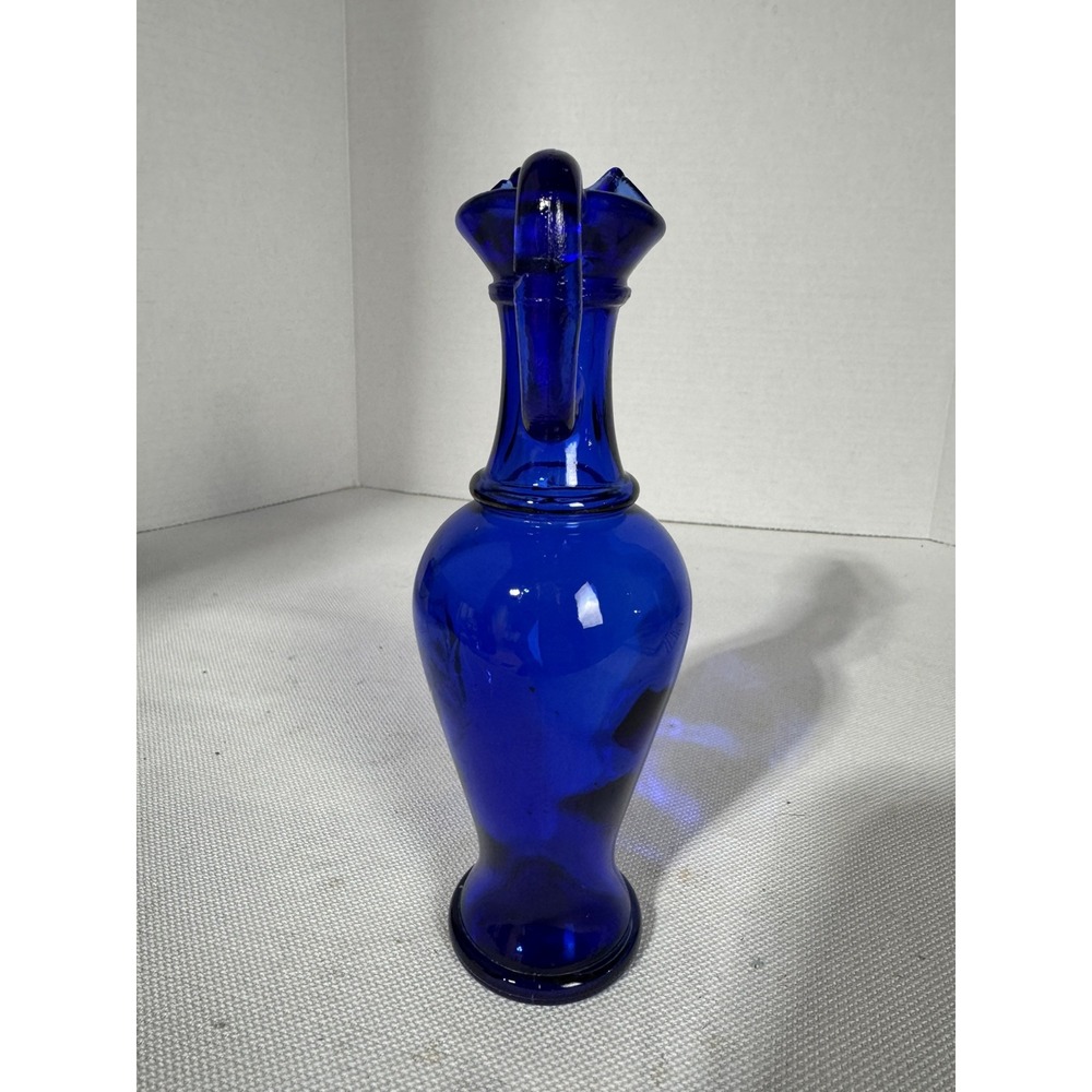 Vintage 1970s Avon Skin So Soft Cobalt Blue Bath Oil Decanter No Lid - Picture 5 of 10